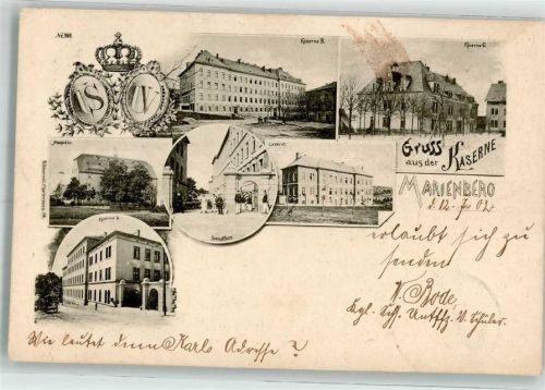 Marienberg 1902 Kaserne Marienberg Kaserne B und C Lazarett