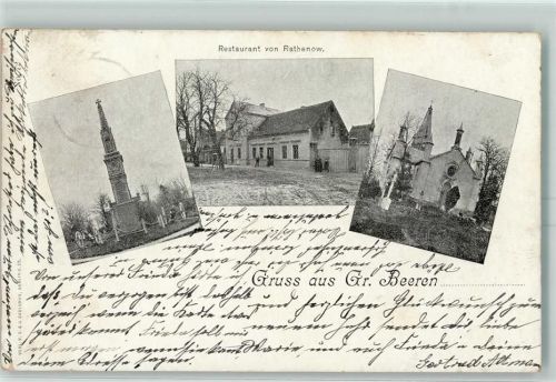 14979 O1722 Großbeeren 1900 - Restaurant von Rathenow Kirche