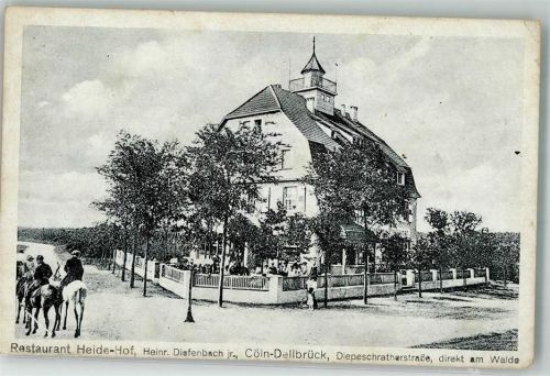 Köln Dellbrück 905 1919 Gasthaus Heide-Hof Diepeschratherstraße Reiter