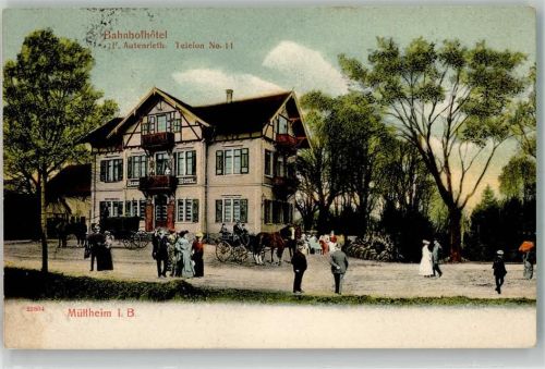 Müllheim Bahnhof-Hotel Bahnpost Müllheim-Badenweiler Zg. 14