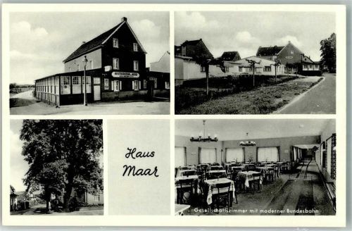 50667 W5000 Köln Dellbrück 905 Foto AK Gasthaus Haus Maar Gesellschaftszimmer Bundeskegelbahn