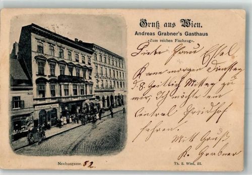 Wien 1898 Zum reichen Fischzug Andreas Grabner Neubaugasse