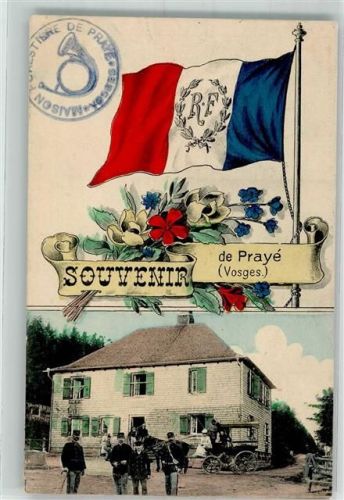 54116 Praye 1913 - Fahne Frankreich Kutsche