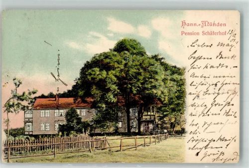 Hann. Münden 1903 Pension Schäferhof