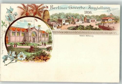 Treptow 1896 Kolonien Kolonial-Abteilung Gas Industrie Verlag Goldiner Berlin