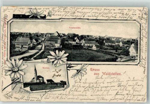 Waldstetten 1902 Dorfkirche Dorfstraße