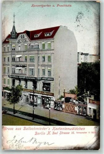 10115 W1000 Gesundbrunnen 1916 - Gasthaus Kastanienwäldchen Konzertgarten