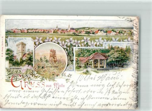 Melle 1899 Ottos Höhe Dietrichsburg Weberhaus