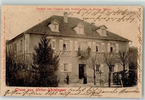 88690 W7772 Unteruhldingen , Bodensee 1904 Foto AK Gasthaus zum Seehof