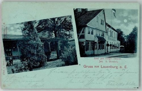 Lauenburg 1899 Hotel zum weißen Schwan