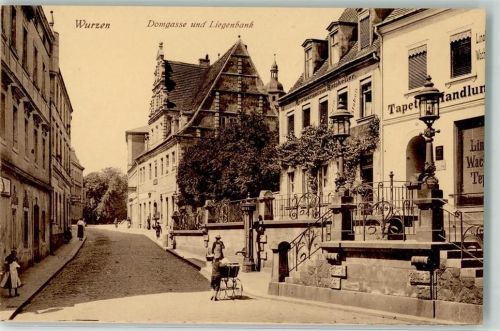 Wurzen Domgasse Liegenbank Tapetenhandlung Gasthaus Ratskeller