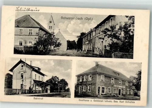 Schwarzenbach Bahnhof Gasthaus z. Goldenen Löwen