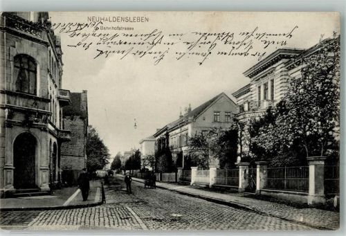 Neuhaldensleben 1907 Bahnhofstraße Villen