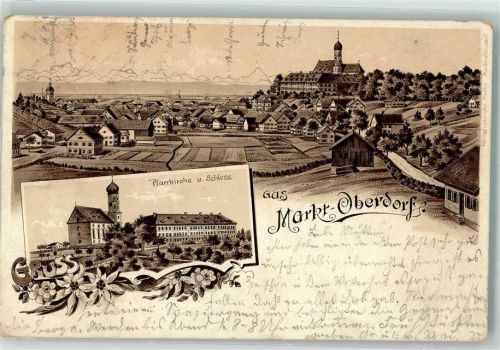 Marktoberdorf 1902 Pfarrkirche Schloß