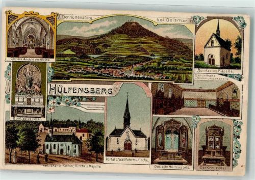Hülfensberg 1916 Bonifacius Altar Wallfahrtskirche Franziskaner Kloster Kreuzaltar