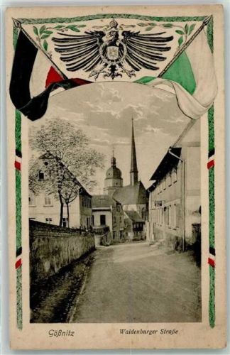 04639 O7422 Gößnitz , Thür - Waldenburger Straße Fahnen
