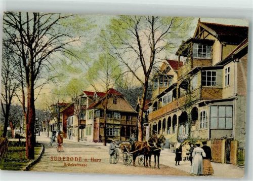 Bad Suderode 1911 Brückstraße Kutschen