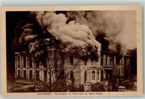 98617 O6100 Meiningen - Hoftheater Brand 5.März 1908