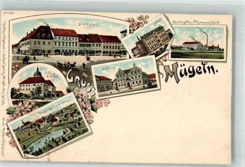 Mügeln Marktplatz Schule Ofen Porzellan Tonwarenfabrik Rathaus Schloss Ruhethal Kloster Gärtnerei Sernzig