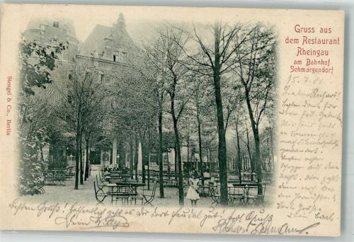 Schmargendorf 1900 Gasthaus Rheingau Gartenwirtschaft