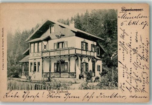 Grainau 1907 Badersee Villa Helbing