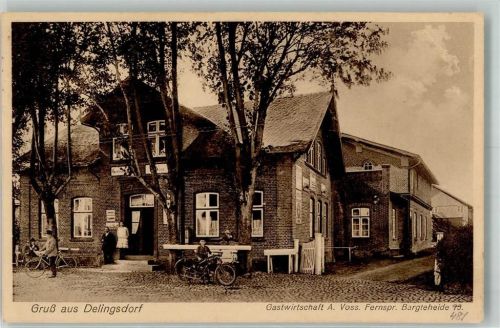 Delingsdorf Gasthaus A. Voss Motorrad Fahrrad