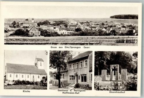 Schwalbach Kirche Gasthaus Metzgerei Hoffmann-Ruf Ehrenfriedhof OT Elm