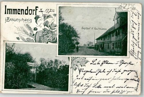 Immendorf 1906 Gasthaus Rautmann Garteneingang