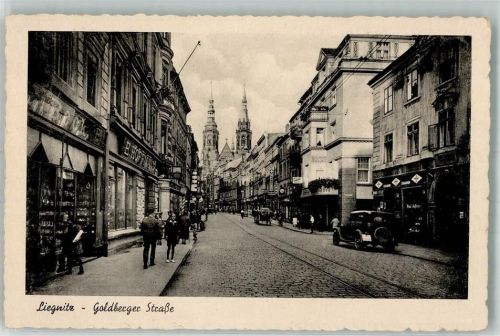 Liegnitz 1941 Feldpost WK II Reservelazarett II Goldberger Straße Auto