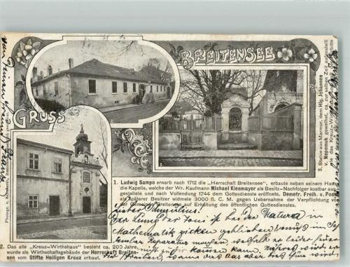 Wien 1899 Gasthaus Breitensee beschnitten