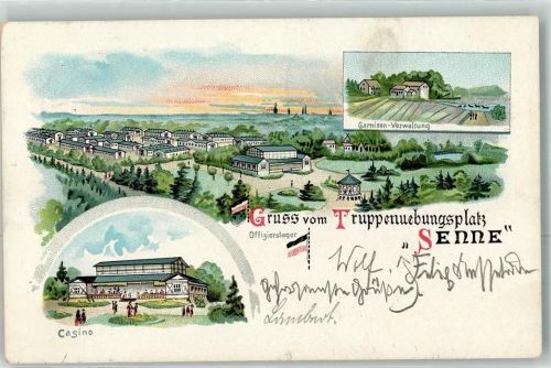 Sennelager 1898 Truppenübungsplatz Senne Casino Offizierlager Garnison-Verwaltung