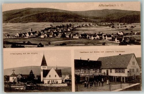 Affolterbach Gasthaus zur Krone Leonhard Trautmann