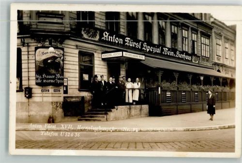 Wien Gasthaus Anton Fürst Wein und Bierhaus Hernalserhauptstrasse 91