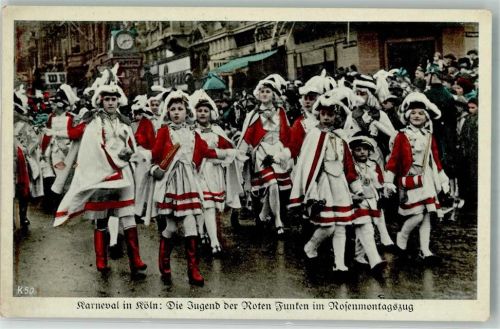 Köln, unsortiert Rosenmontagsumzug Rote Funken-Jugendgruppe Serie Kölner Karneval