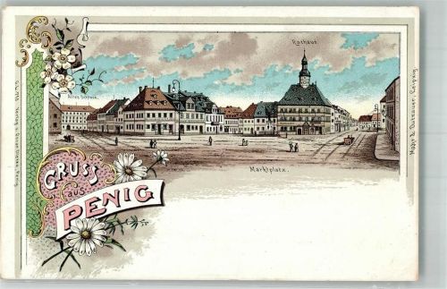 Penig Rathaus Marktplatz Altes Schloss