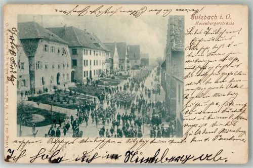 Sulzbach-Rosenberg 1902 Rosenbergerstrasse Militärparade
