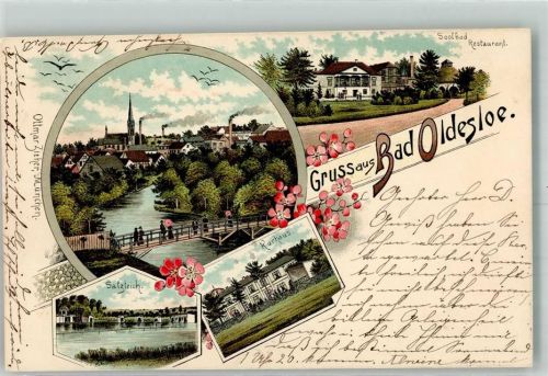 Bad Oldesloe 1897 Salzteich Kurhaus Soolbad-Gasthaus
