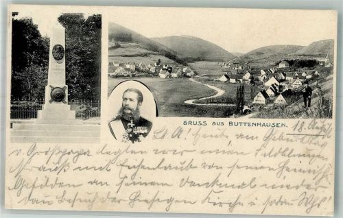 72525 W7420 Buttenhausen - Denkmal Offiziers-Portrait