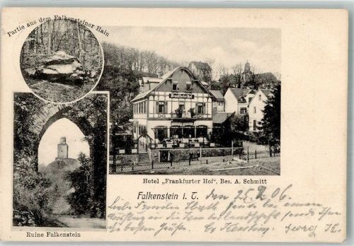 Falkenstein 1906 Hotel Frankfurter Hof Ruine Falkenstein Am Falkensteiner Hain