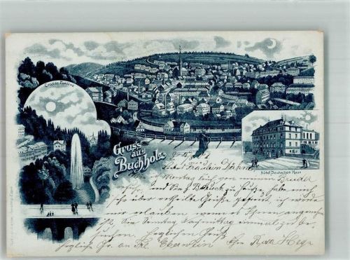 Annaberg-Buchholz 1907 Hotel Deutsches Haus Große Fontaine