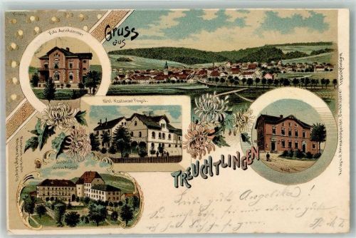 Treuchtlingen 1899 Villa Aurnhammer Hotel-Gasthaus Poujol Post Schlosshof