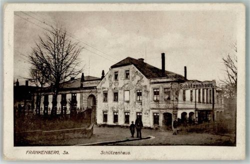 09669 O9262 Frankenberg , Sachs 1926 Foto AK Gasthaus Schützenhaus