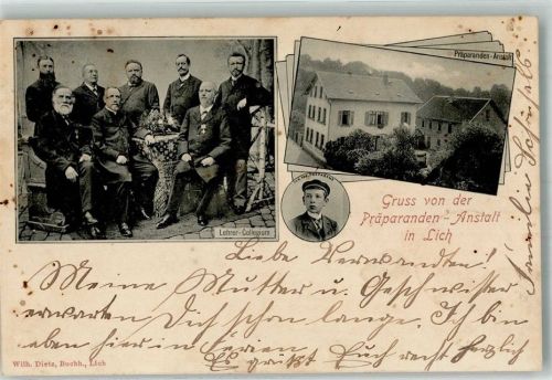 Lich 1903 Präparanden-Anstalt Portrait Gruppenaufnahme Lehrer-Kollegium