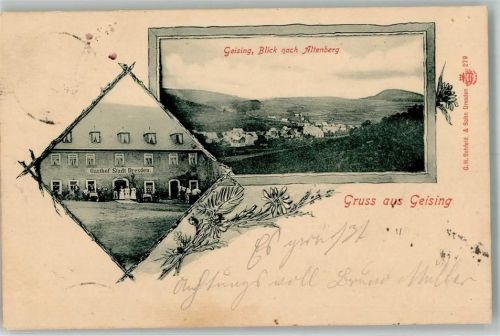 Geising 1900 Gasthaus Stadt Dresden