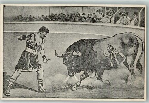 Tiberios Car. Ettore stärkste Riese und Stierkämpfer Stierkampf 1906