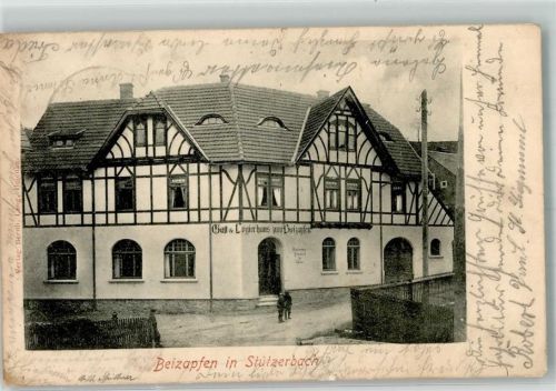 Stützerbach 1907 Gasthaus zum Beizapfen