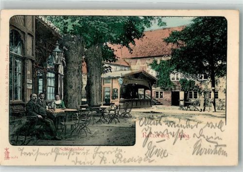 Ratzeburg 1903 Gasthaus Schützenhof Innenhof