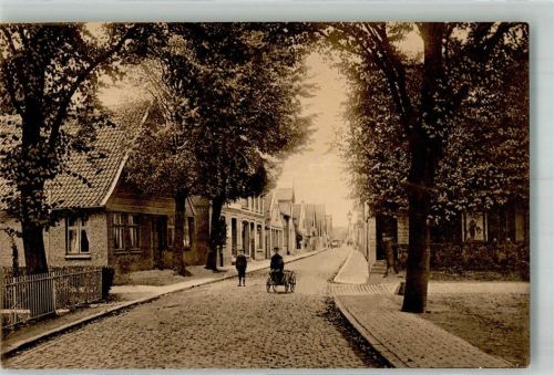 Krempe 1914 Dorfstrasse Kinder mit Bollerwagen Ort handschriftlich