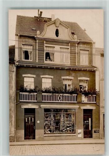Mügeln 1913 Geschäft Emailleschild Ort handschriftlich Privatfoto-Ak