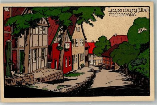 21481 W2058 Lauenburg , Elbe Künstlersteindruck Grünstraße